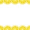 Vector seamless decorative horizontal border of lemon slices
