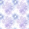 Vector seamless decorative pattern for design fabric, paper in pastel colors. Flower abstraction in a cold color