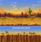 Vector seamless desert landscape. Game cartoon banner