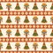 Vector seamless egyptian pattern with flowers and Cyperus