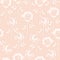 Vector seamless embossed pattern with rose flowers