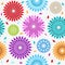 Vector seamless festive pattern of polygonal shapes