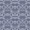 Vector seamless floral antique pattern with interlacing ribbons