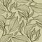 Vector seamless floral leafs pattern