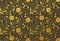 Vector Seamless floral pattern design hand drawn: Golden poppies