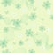 Vector seamless floral pattern with light greeen and white doodle flowers