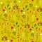 Vector seamless floral pattern. Romantic cute