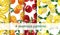 Vector seamless fruit pattern set. Repeating fruit pattern. Package, website design.