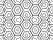 Vector seamless geometric hexagonal mosaic pattern. Ornament decorative endless background. Repeatable monochrome