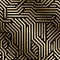 Vector seamless geometric luxury pattern - techno style. Creative digital background. Gold gradient striped design