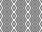 Vector seamless geometric pattern. Black hexagons and diamonds white background