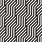 Vector seamless geometric pattern. Modern interlaced lines abstract texture. Polygonal linear grid from striped elements