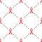 Vector seamless geometric pattern with red ribbon and polka dot. World AIDS day symbol. Concept of awareness of acquired