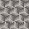 Vector Seamless Geometric Stripes Cube Pattern