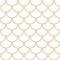 Vector seamless geometry pattern scales, gold color. Geometric background for fish, mermaid, dragon or snake.
