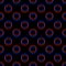 Vector seamless Glitch pattern . Color on black background. Circle round element. Digital pixel noise abstract design