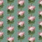 Vector seamless green background with proteas and foliage.