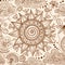 Vector seamless Henna mehndi doodle pattern