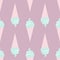 Vector seamless icecream pattern in delicate, tender colors, pink, turquoise, violet, green