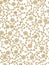 Vector seamless illustration with delicate gold floral pattern