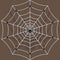 Vector Seamless Image of a Circular Dotted Mandala Consisting of Spider Webs On a Brownish Background