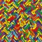 Vector, Seamless Image Formed by Curved Lattice, And Colorful Mosaic