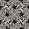 Vector seamless interlaced pattern. Modern abstract rounded crossing lines texture. Repeating geometric striped lattice.