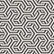 Vector Seamless Interlacing Lines Pattern. Repeating Geometric Background With Hexagonal Lattice.