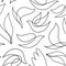 Vector seamless line birds pattern. Flying, freedom, peace minimalist background.