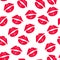 Vector seamless lip pattern,texture,print. Kiss illustration