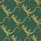 vector seamless lizard pattern. Gold and green. Maori style.