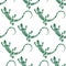 vector seamless lizard pattern. Green. Maori style.