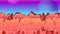 Vector seamless mars fantastic horizont landscape