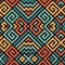 Vector Seamless Maze Pattern for Textile Design