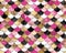 Vector seamless mermaid pattern with black, pink, gold and glitter scales. Colorful geometric abstract background