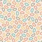 Vector seamless mimimal trendy pattern with colorful geometric shapes. Trendy children background. Textile simple print