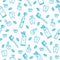 Vector seamless modern dental pattern