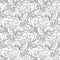 Vector Seamless Monochrome Abstract Pattern