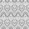 Vector Seamless Monochrome Damask Pattern