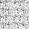 Vector Seamless Monochrome Floral Pattern