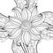 Vector Seamless Monochrome Floral Pattern