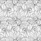 Vector Seamless Monochrome Floral Pattern