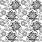 Vector Seamless Monochrome Floral Pattern