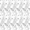 Vector Seamless Monochrome Floral Pattern