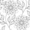 Vector Seamless Monochrome Floral Pattern