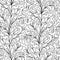 Vector seamless monochrome floral pattern. Hand Drawn Doodle Floral Texture, Decorative Flowers, Coloring Book