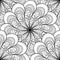 Vector Seamless Monochrome Ornate Pattern