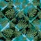 Vector seamless monstera leaves pattern