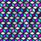 Vector Seamless Multicolor Gradient Cube Shape Rhombus Grid Geometric Pattern