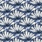 Vector seamless nautical pattern with hand drawn striped shells